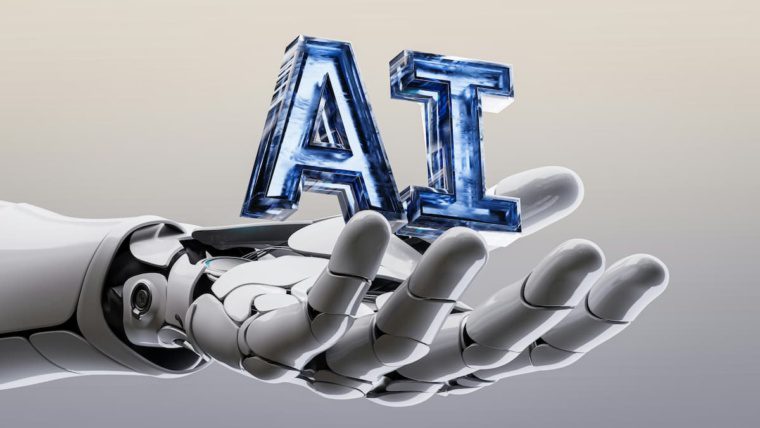 AI-powered robotic hand representing artificial intelligence features in modern business phone systems for Dallas Fort Worth companies in 2026