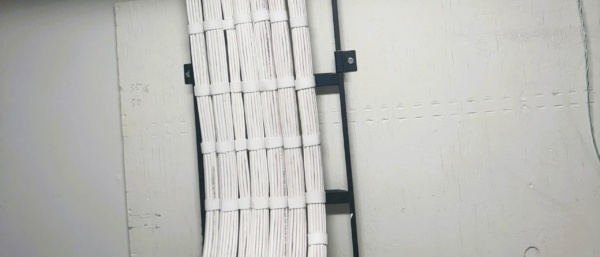 Finished Cat6 cable management rack installed by structured cabling contractor Dallas