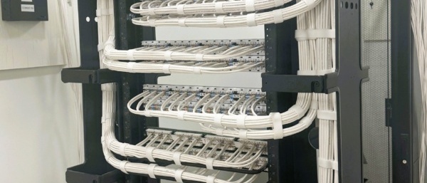 Cat6 patch panels and cable management completed for Dallas office network installation