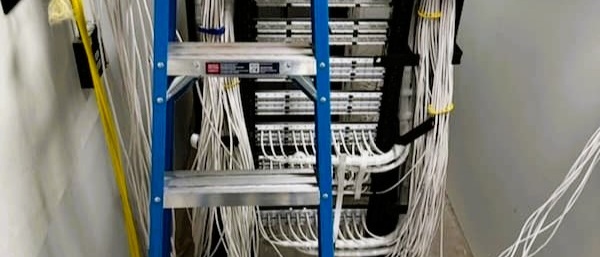 Structured cabling contractor Dallas building enterprise network rack infrastructure for a law firm