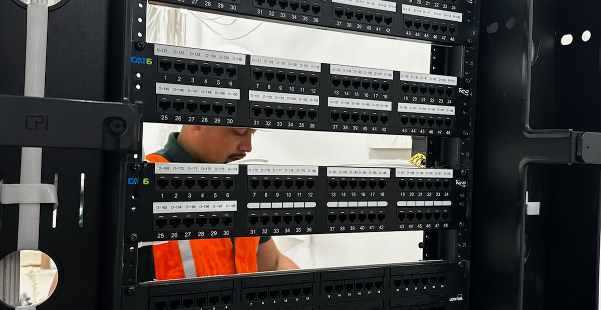 Enterprise patch panel installation during Dallas structured cabling project for law office